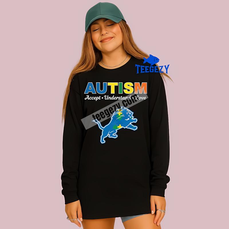 Detroit Lions Autism Awareness Accept Understand Love Vintage Long Sleeve Detroit Lions Autism Awareness Accept Understand Love Vintage Long Sleeve