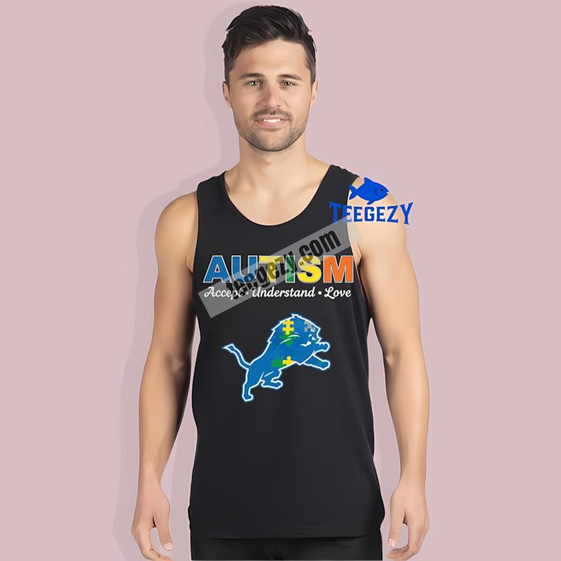 Detroit Lions Autism Awareness Accept Understand Love Vintage Tanktop Detroit Lions Autism Awareness Accept Understand Love Vintage Tanktop
