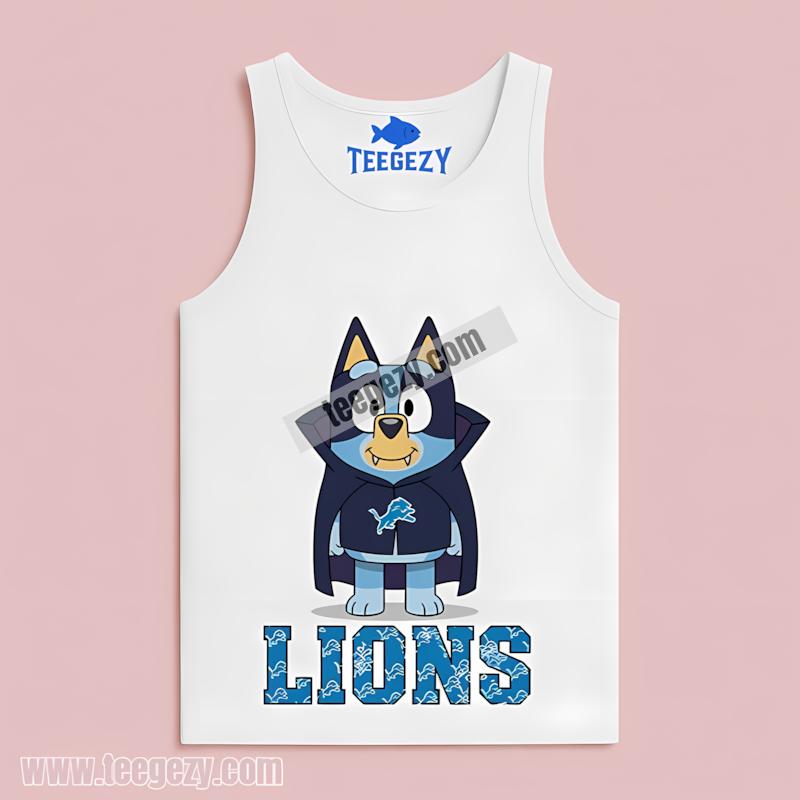 Detroit Lions Bluey Vampire Graphic Tanktop Detroit Lions Bluey Vampire Graphic Tanktop