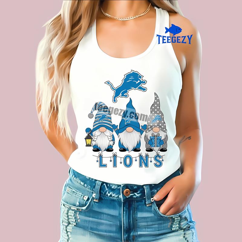 Detroit Lions Christmas Gnomes Printed Tanktop Detroit Lions Christmas Gnomes Printed Tanktop