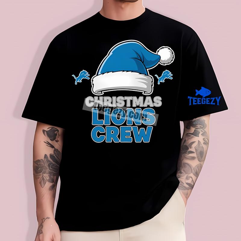 Detroit Lions Christmas Lions Crew Soft T-Shirt Detroit Lions Christmas Lions Crew Soft T-Shirt