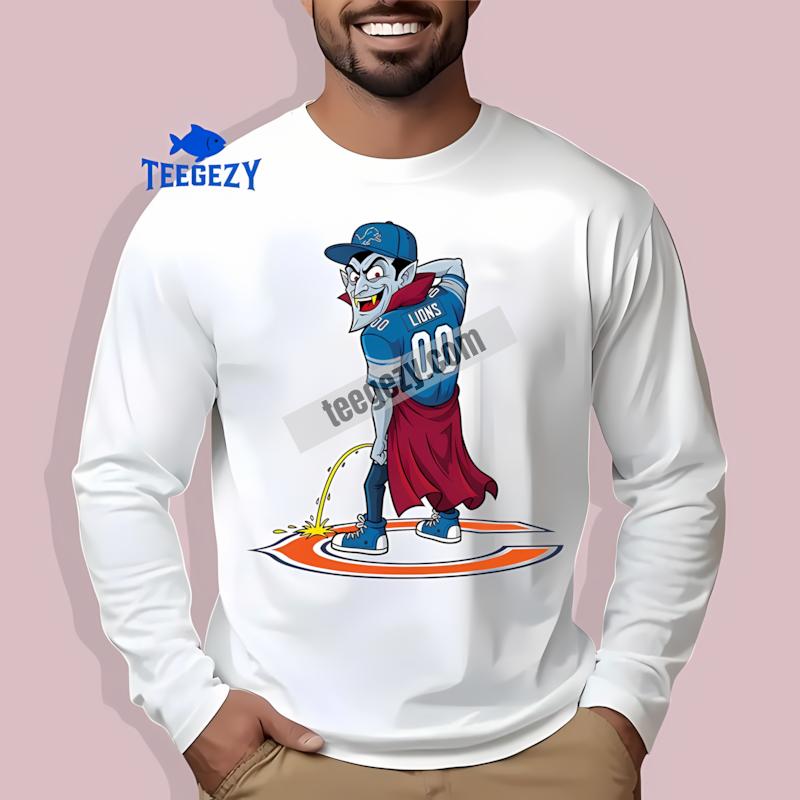 Detroit Lions Dracula Chicago Bears Rivalry Long Sleeve Detroit Lions Dracula Chicago Bears Rivalry Long Sleeve