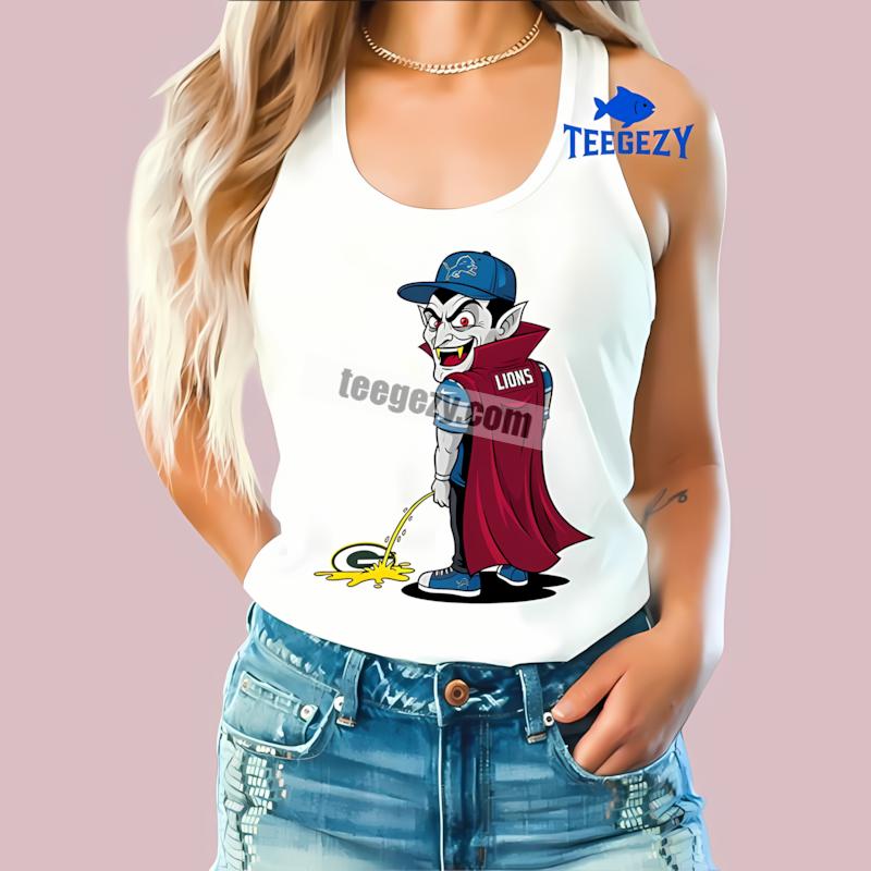 Detroit Lions Dracula Green Bay Packers Rivalry Mens Tanktop Detroit Lions Dracula Green Bay Packers Rivalry Mens Tanktop