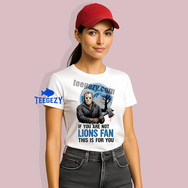 Detroit Lions Halloween Jason Voorhees Graphic T-Shirt Detroit Lions Halloween Jason Voorhees Graphic T-Shirt