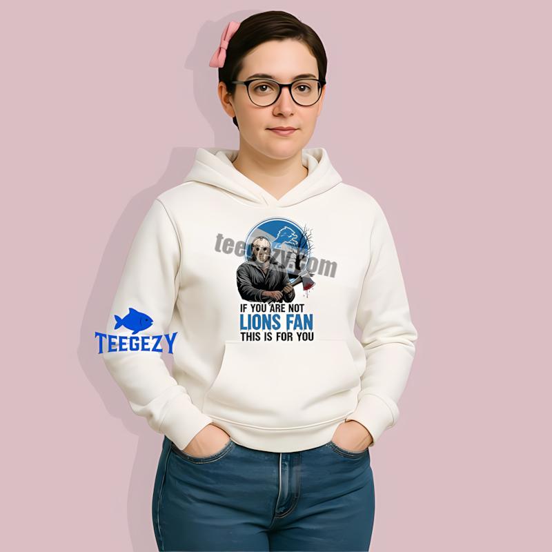 Detroit Lions Halloween Jason Voorhees Graphic Hoodie Detroit Lions Halloween Jason Voorhees Graphic Hoodie