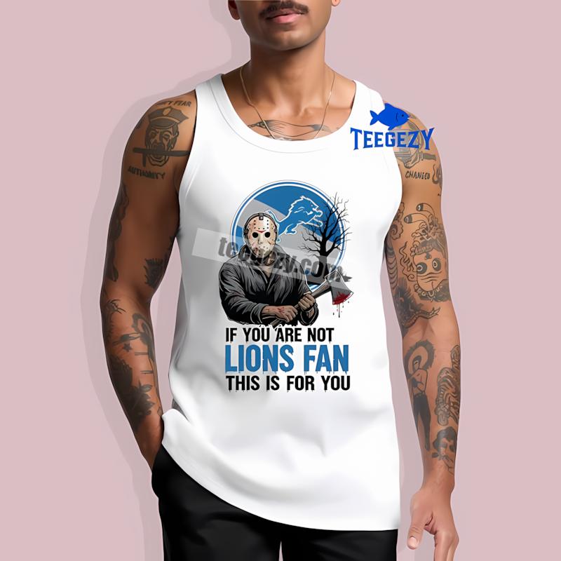 Detroit Lions Halloween Jason Voorhees Graphic Tanktop Detroit Lions Halloween Jason Voorhees Graphic Tanktop