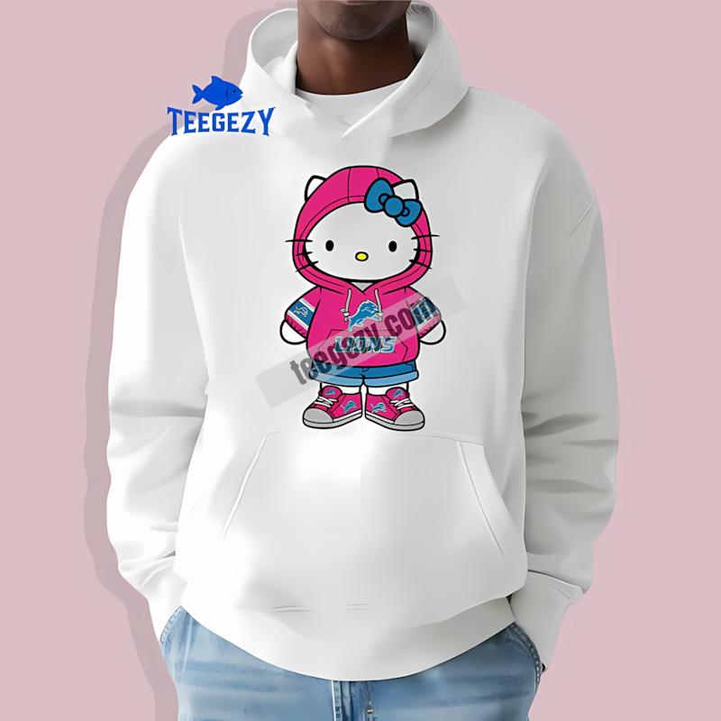 Detroit Lions Hello Kitty Womens Hoodie Detroit Lions Hello Kitty Womens Hoodie