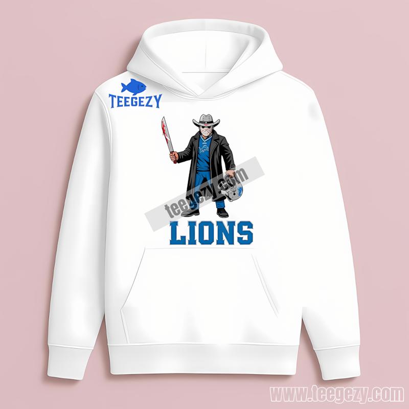 Detroit Lions Jason Voorhees Halloween Retro Hoodie Detroit Lions Jason Voorhees Halloween Retro Hoodie