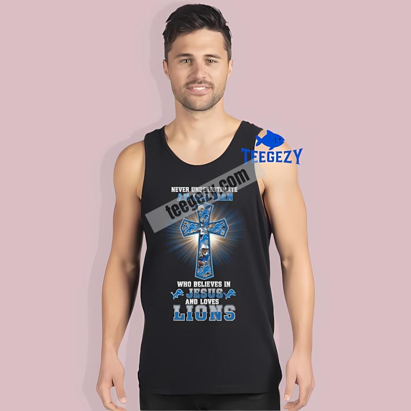 Detroit Lions Jesus Never Underestimate An Old Man Tanktop Design Detroit Lions Jesus Never Underestimate An Old Man Tanktop Design