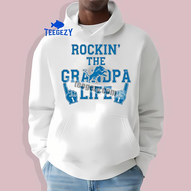 Detroit Lions Rockin The Grandpa Life Cotton Hoodie Detroit Lions Rockin The Grandpa Life Cotton Hoodie
