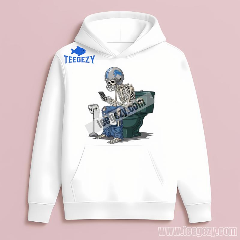 Detroit Lions Skeleton Toilet Eagles Rivalry Hoodie Detroit Lions Skeleton Toilet Eagles Rivalry Hoodie