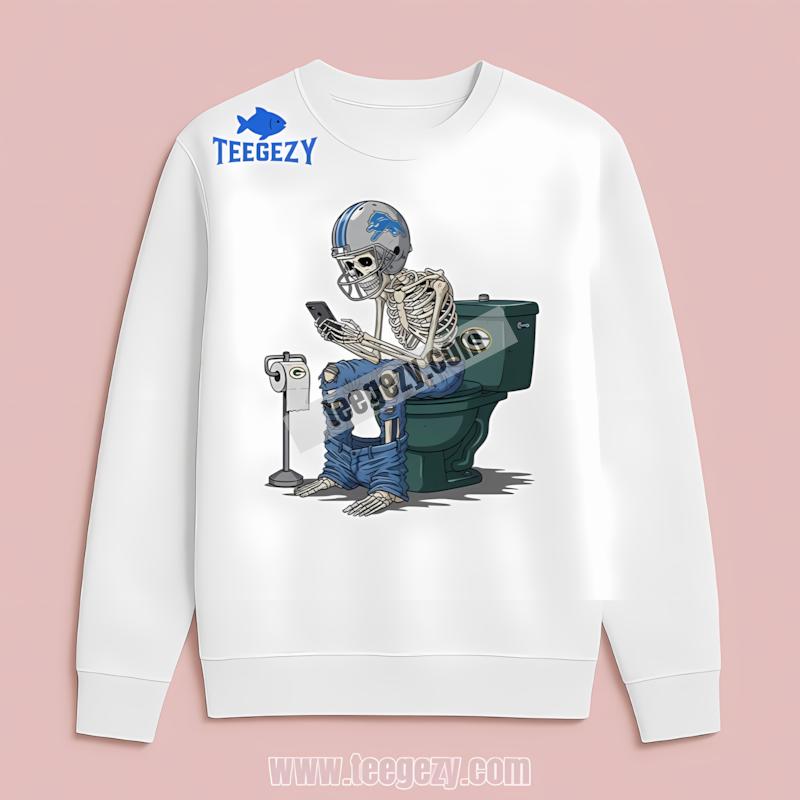 Detroit Lions Skeleton Toilet Eagles Rivalry Long Sleeve Detroit Lions Skeleton Toilet Eagles Rivalry Long Sleeve
