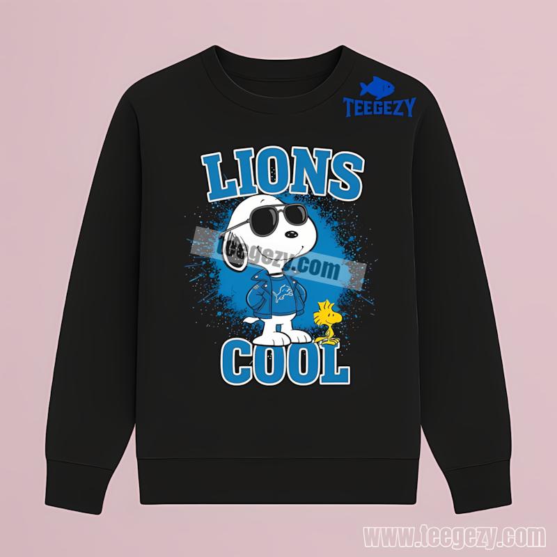 Detroit Lions Snoopy Cool Mens Long Sleeve Detroit Lions Snoopy Cool Mens Long Sleeve