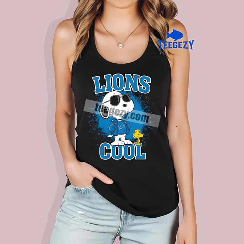 Detroit Lions Snoopy Cool Mens Tanktop Detroit Lions Snoopy Cool Mens Tanktop