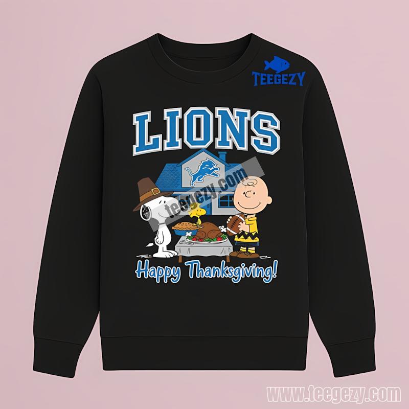 Detroit Lions Snoopy Thanksgiving All Day Long Sleeve Detroit Lions Snoopy Thanksgiving All Day Long Sleeve