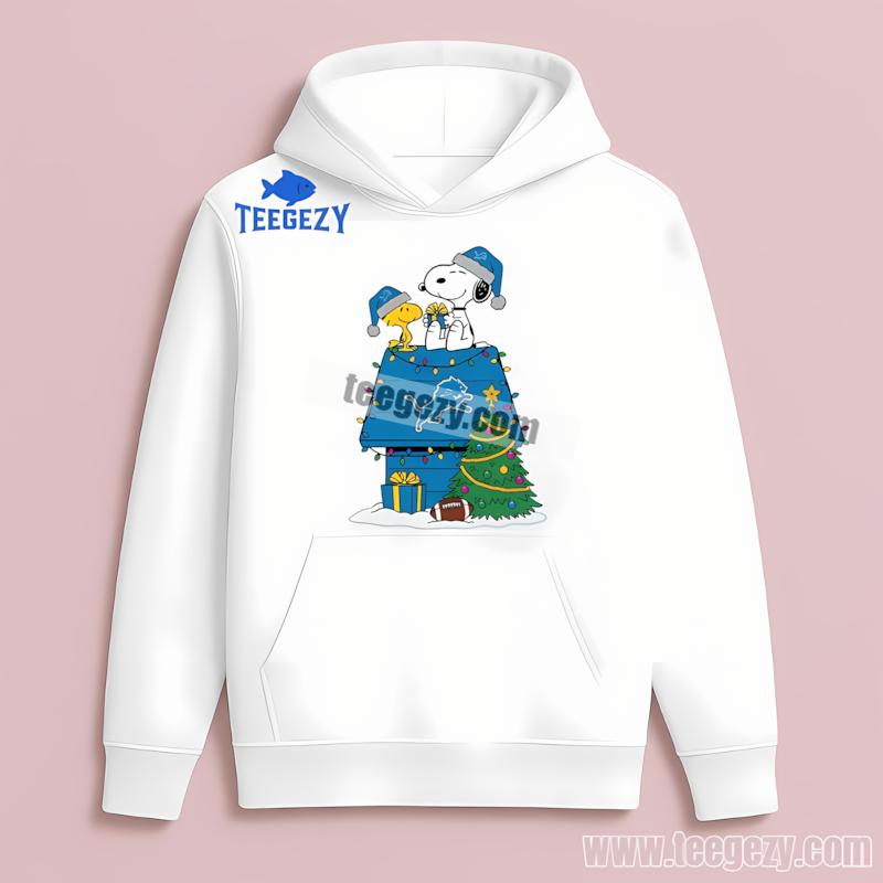 Detroit Lions Snoopy Woodstock Christmas Mens Hoodie Detroit Lions Snoopy Woodstock Christmas Mens Hoodie