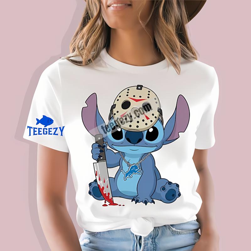 Detroit Lions Stitch Jason Halloween Funny T-Shirt Detroit Lions Stitch Jason Halloween Funny T-Shirt