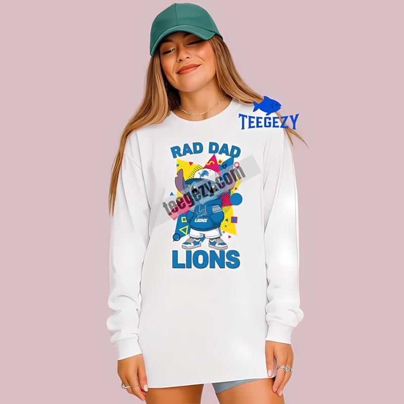 Detroit Lions Stitch Rad Like Dad Mens Long Sleeve Detroit Lions Stitch Rad Like Dad Mens Long Sleeve