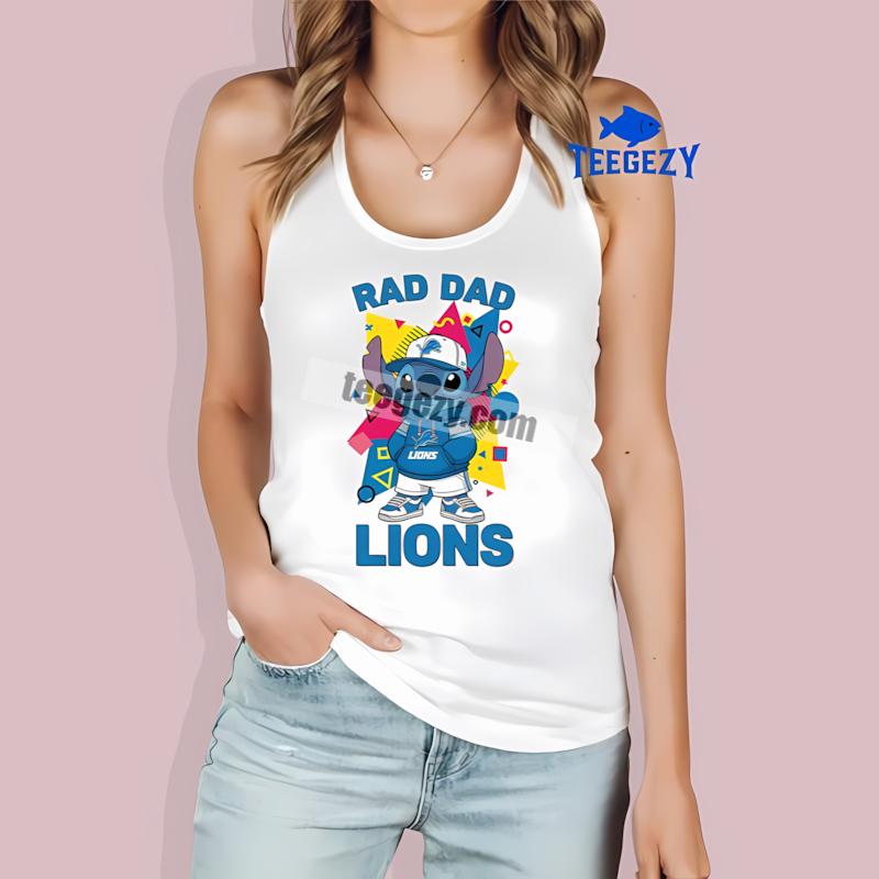 Detroit Lions Stitch Rad Like Dad Mens Tanktop Detroit Lions Stitch Rad Like Dad Mens Tanktop