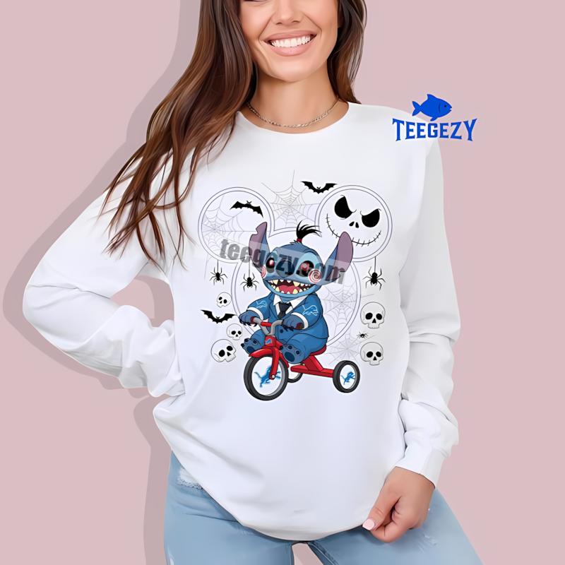 Detroit Lions Stitch Saw Halloween Graphic Long Sleeve Detroit Lions Stitch Saw Halloween Graphic Long Sleeve