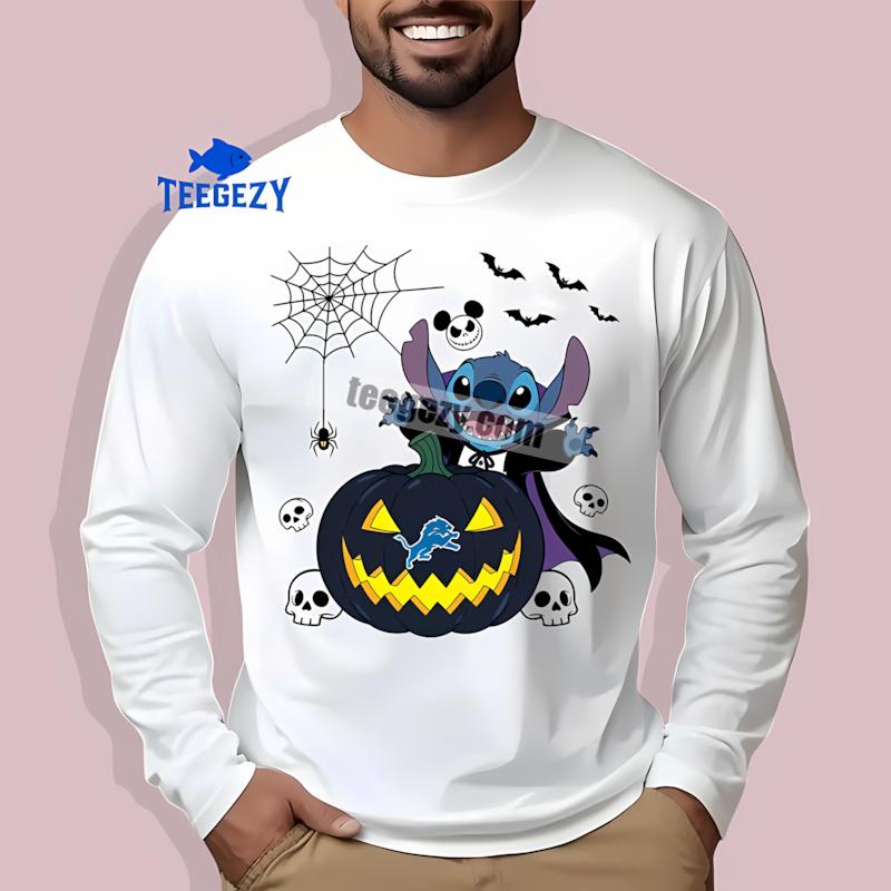 Detroit Lions Stitch Witch Halloween Retro Long Sleeve Detroit Lions Stitch Witch Halloween Retro Long Sleeve