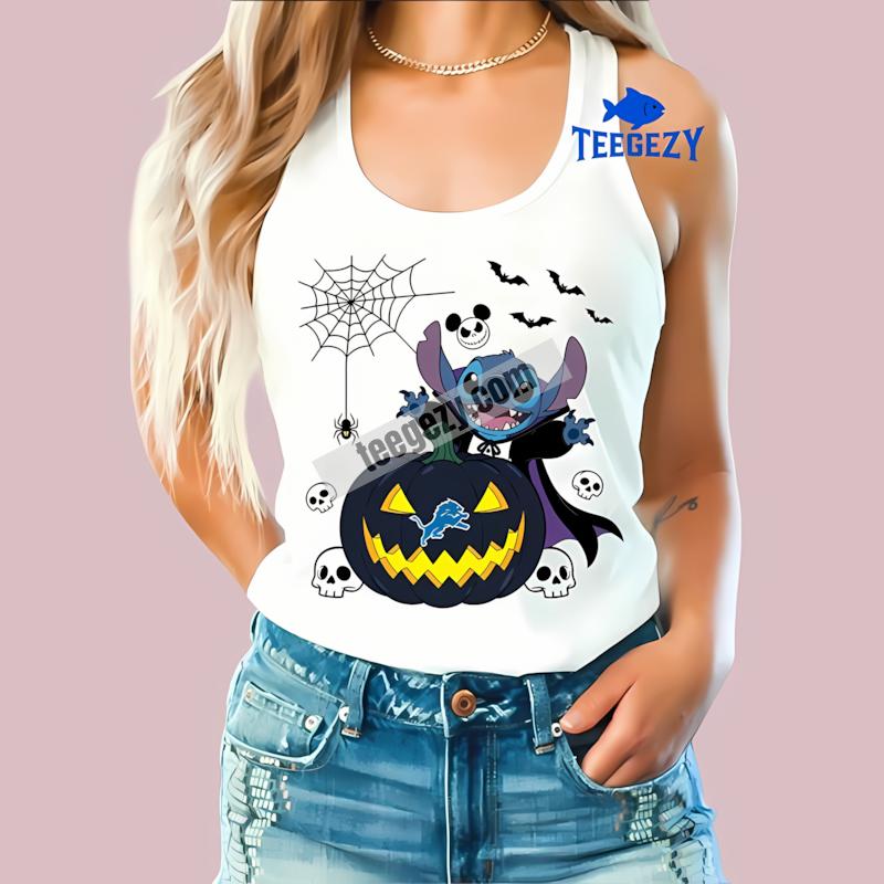 Detroit Lions Stitch Witch Halloween Retro Tanktop Detroit Lions Stitch Witch Halloween Retro Tanktop