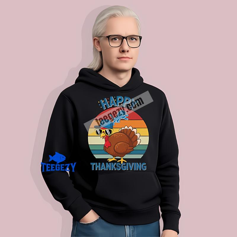 Detroit Lions Thanksgiving Turkey Vintage Hoodie Detroit Lions Thanksgiving Turkey Vintage Hoodie