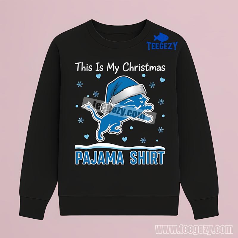 Detroit Lions This Is My Christmas Pajama Soft Long Sleeve Detroit Lions This Is My Christmas Pajama Soft Long Sleeve