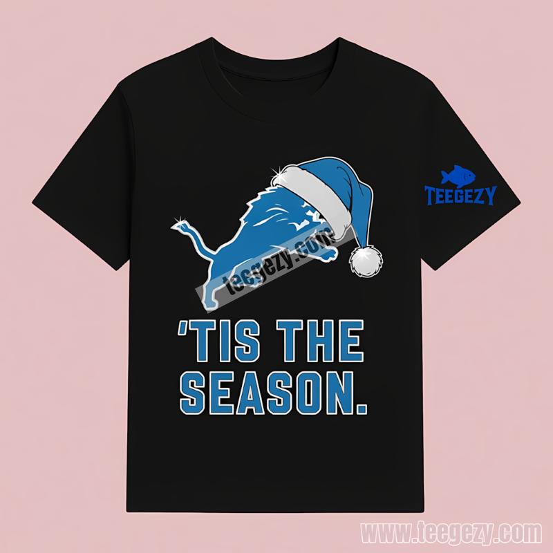 Detroit Lions Tis The Season Christmas Regular T-Shirt Detroit Lions Tis The Season Christmas Regular T-Shirt
