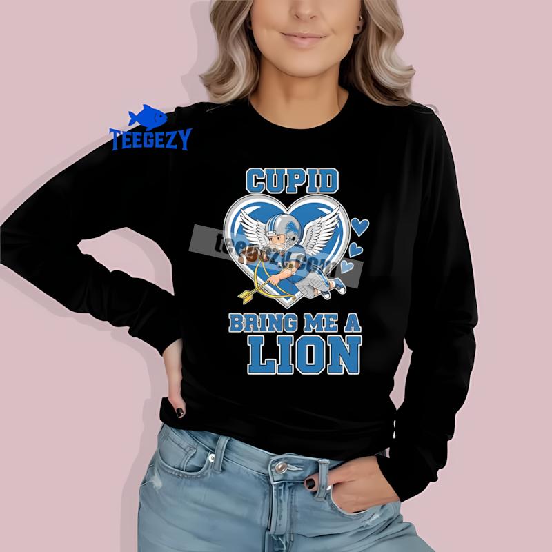 Detroit Lions Valentines Cupid Bring Me A Cardinal Mens Long Sleeve Detroit Lions Valentines Cupid Bring Me A Cardinal Mens Long Sleeve