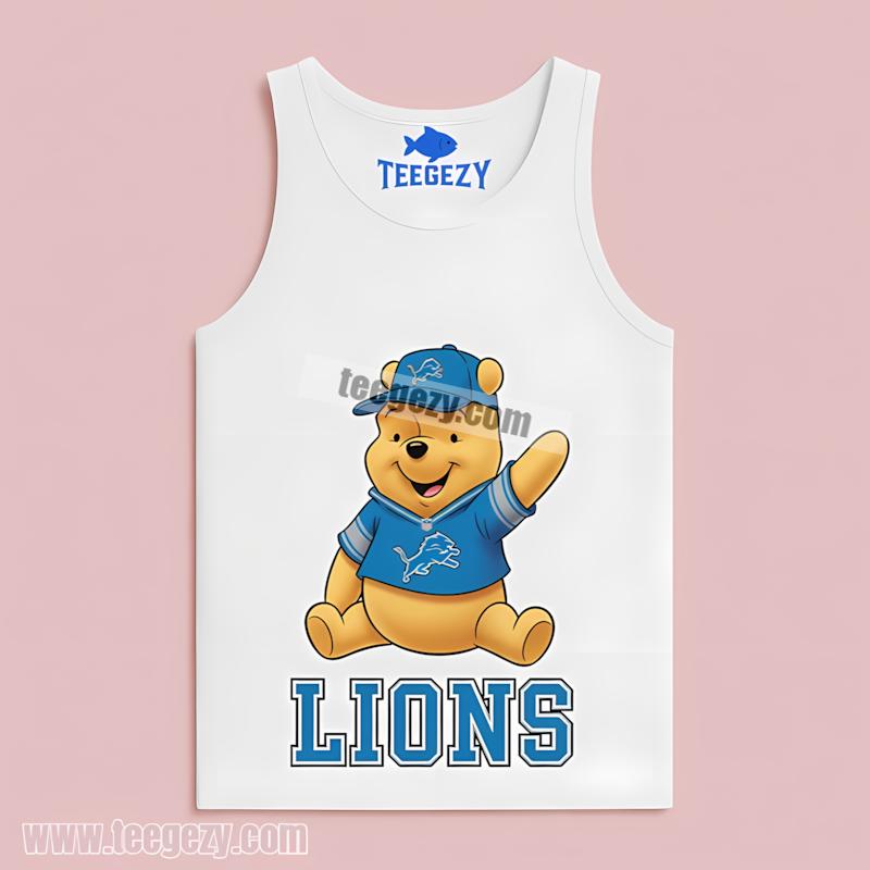 Detroit Lions Winnie The Pooh Football Team Spirit Tanktop Detroit Lions Winnie The Pooh Football Team Spirit Tanktop
