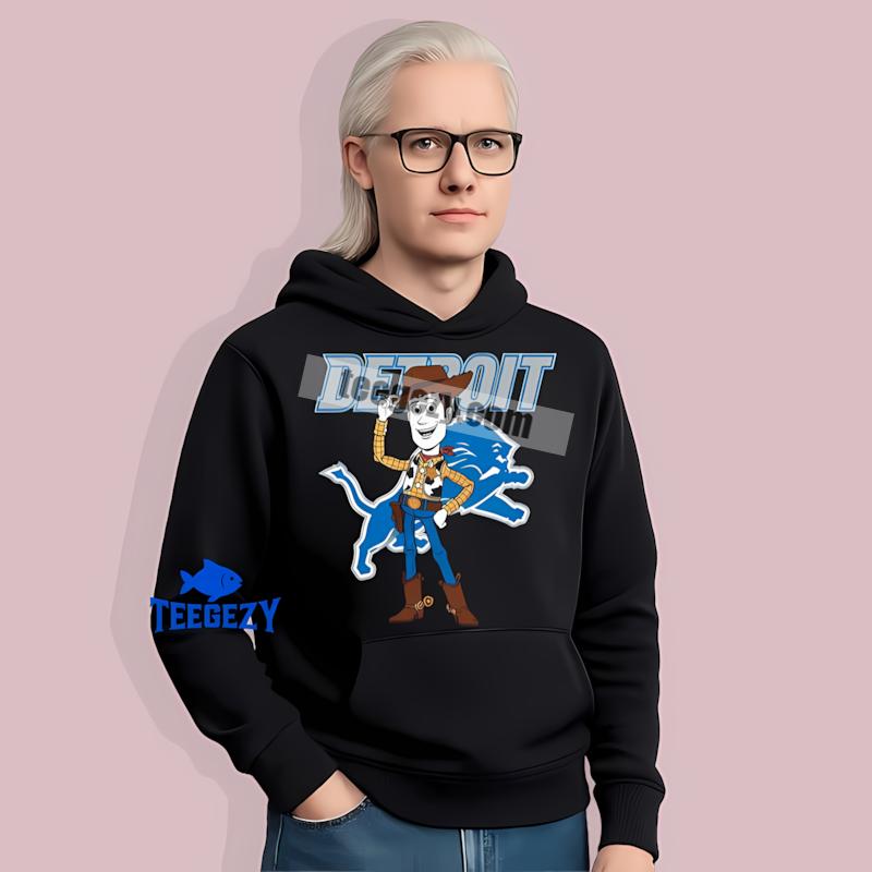 Detroit Lions Woody Toy Story Graphic Hoodie Detroit Lions Woody Toy Story Graphic Hoodie