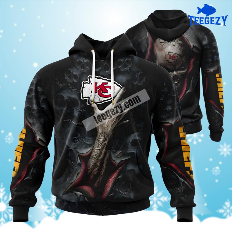 Devil Hand Kansas City Chiefs Black Design 3D Hoodie Devil Hand Kansas City Chiefs Black Design 3D Hoodie