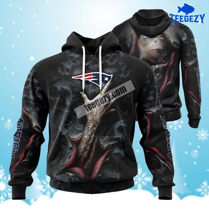 Devils Hand New England Patriots Black Novelty 3D Hoodie Devils Hand New England Patriots Black Novelty 3D Hoodie