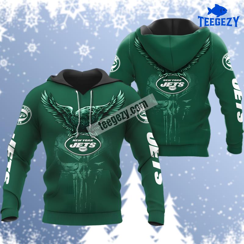 Eagle Skull New York Jets Green Graphic 3D Hoodie Eagle Skull New York Jets Green Graphic 3D Hoodie