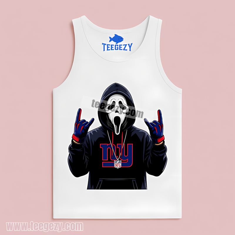Ghostface New York Giants Spooky Fan Tanktop Ghostface New York Giants Spooky Fan Tanktop