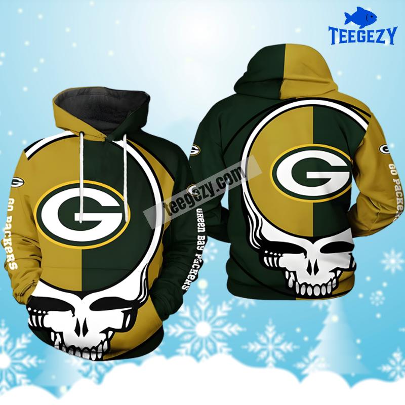 Grateful Dead Green Bay Packers Yellow Green Novelty 3D Hoodie Grateful Dead Green Bay Packers Yellow Green Novelty 3D Hoodie
