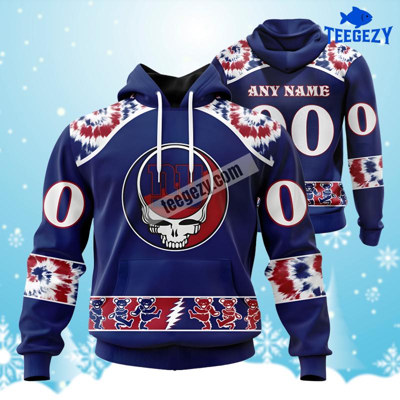 Grateful Dead New England Patriots Novelty 3D Hoodie Red Blue Grateful Dead New England Patriots Novelty 3D Hoodie Red Blue