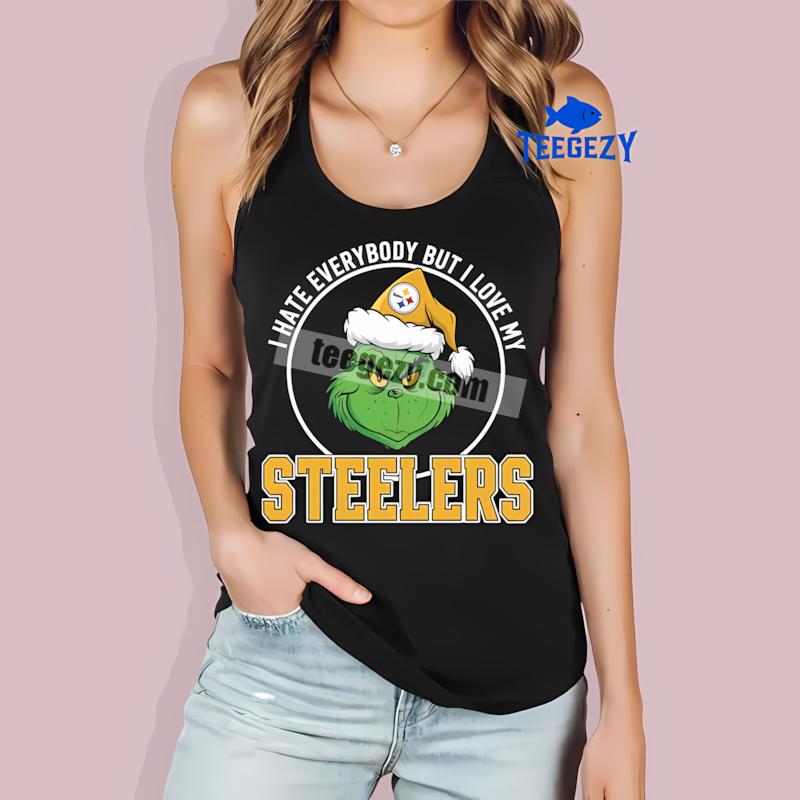 Grinch I Hate Everybody But Love My Pittsburgh STanktoplers Shirt Grinch I Hate Everybody But Love My Pittsburgh STanktoplers Shirt