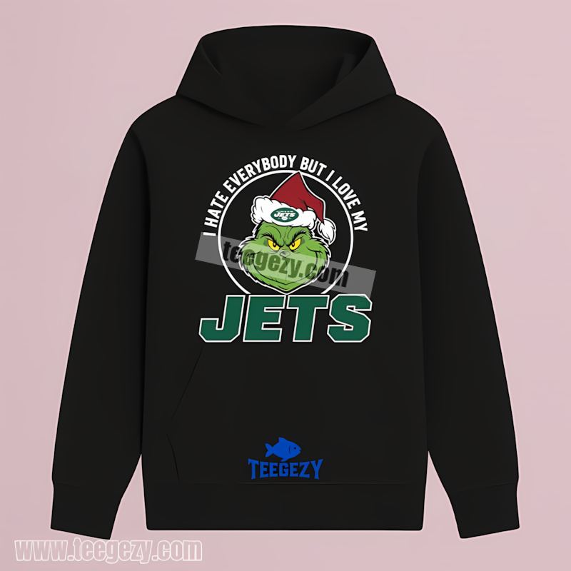 Grinch I Hate Everybody Casual Shirt New York Jets Fan Hoodie Grinch I Hate Everybody Casual Shirt New York Jets Fan Hoodie
