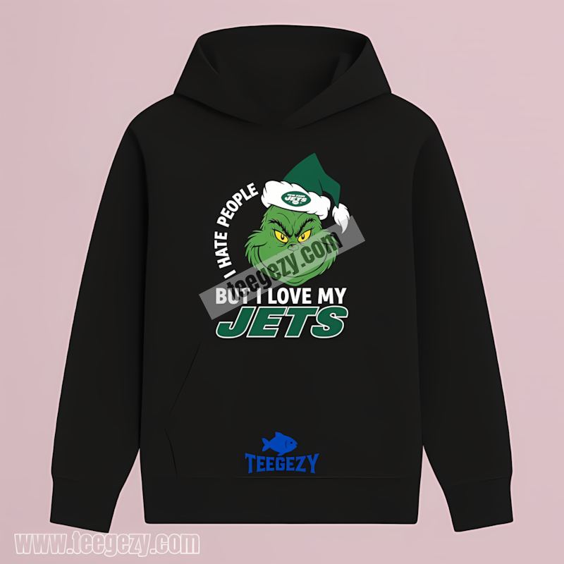 Grinch I Hate People New York Jets Personalized Hoodie Grinch I Hate People New York Jets Personalized Hoodie