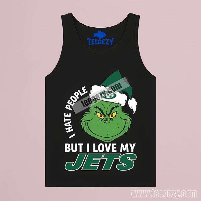 Grinch I Hate People New York Jets Personalized Tanktop Grinch I Hate People New York Jets Personalized Tanktop