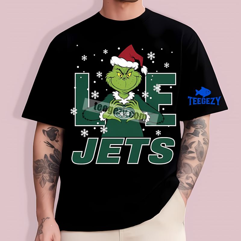 Grinch Love New York Jets Christmas TT-Shirt Grinch Love New York Jets Christmas TT-Shirt
