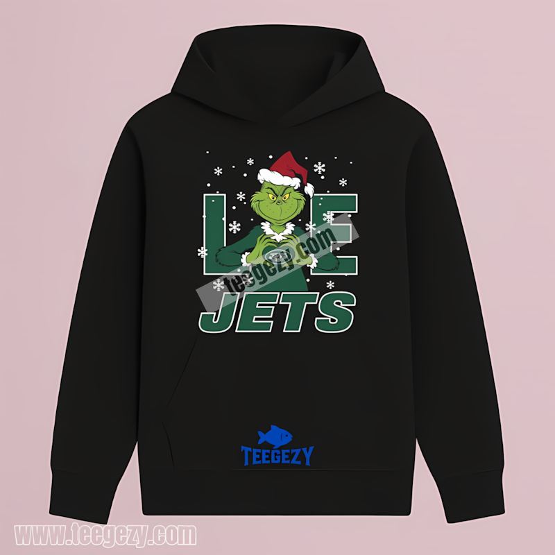 Grinch Love New York Jets Christmas THoodie Grinch Love New York Jets Christmas THoodie