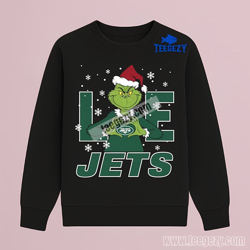 Grinch Love New York Jets Christmas TLong Sleeve Grinch Love New York Jets Christmas TLong Sleeve