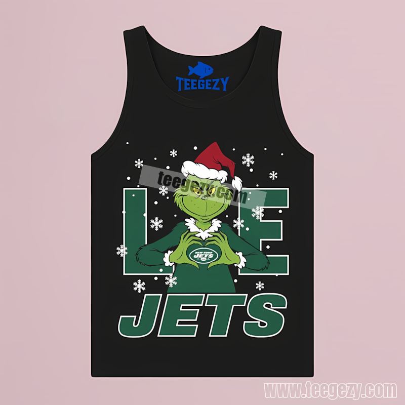 Grinch Love New York Jets Christmas TTanktop Grinch Love New York Jets Christmas TTanktop