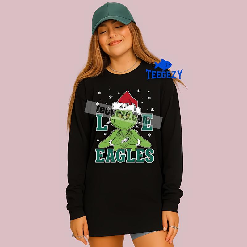 Grinch Love Philadelphia Eagles Christmas Unisex Long Sleeve Grinch Love Philadelphia Eagles Christmas Unisex Long Sleeve