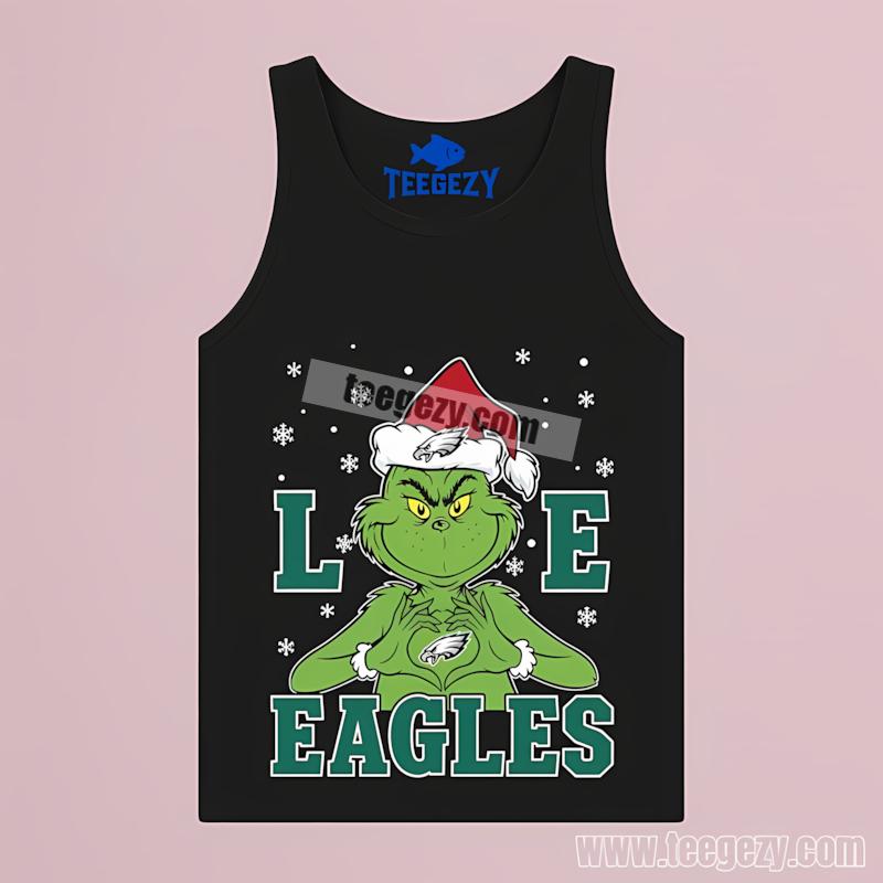 Grinch Love Philadelphia Eagles Christmas Unisex Tanktop Grinch Love Philadelphia Eagles Christmas Unisex Tanktop