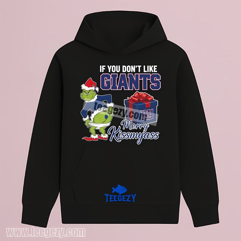 Grinch Merry Kissmyass New York Giants Fan Hoodie Grinch Merry Kissmyass New York Giants Fan Hoodie