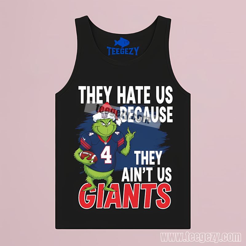Grinch New York Giants Fan Tanktop They Hate Us Because They Aint Us Grinch New York Giants Fan Tanktop They Hate Us Because They Aint Us